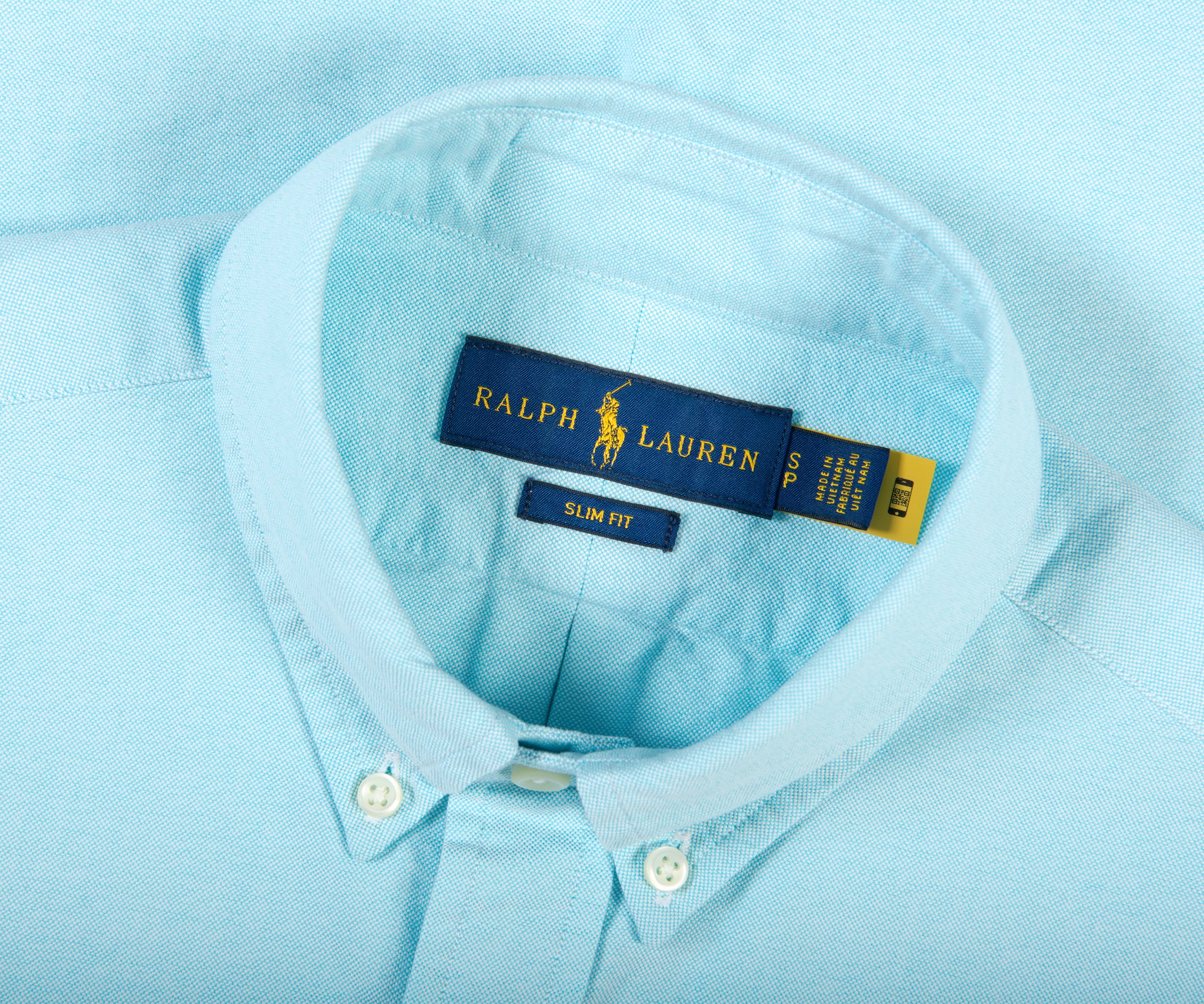 Polo Ralph Lauren SS22 Slim Fit SS Oxford Shirt Aegean Blue