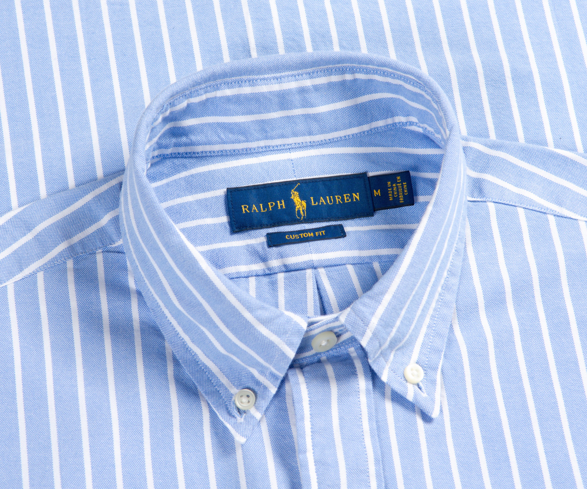Polo Ralph Lauren Ralph Lauren Custom Fit Striped Oxford Shirt Blue/White