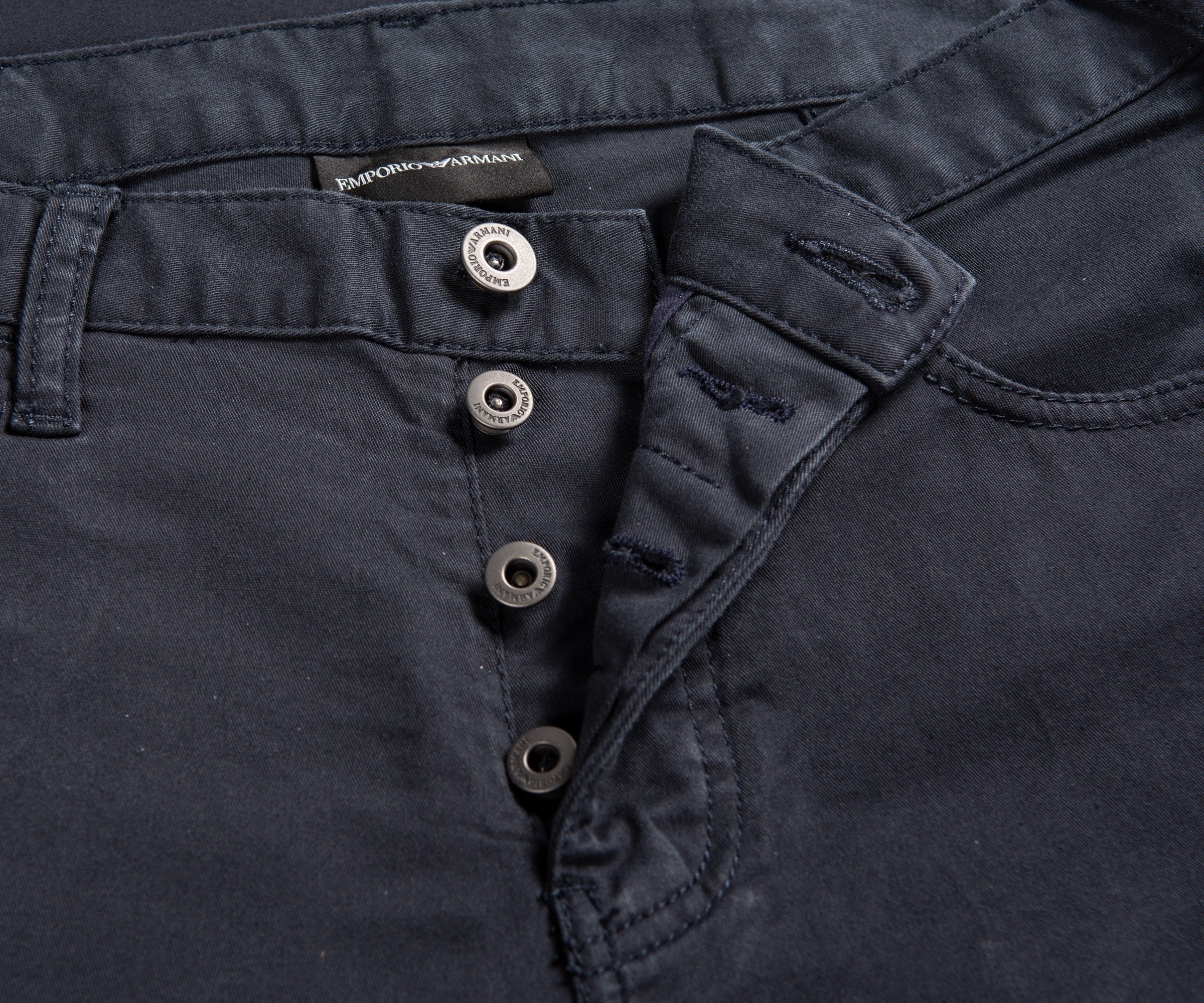 Emporio Armani Fit Cotton Chino Jeans Navy