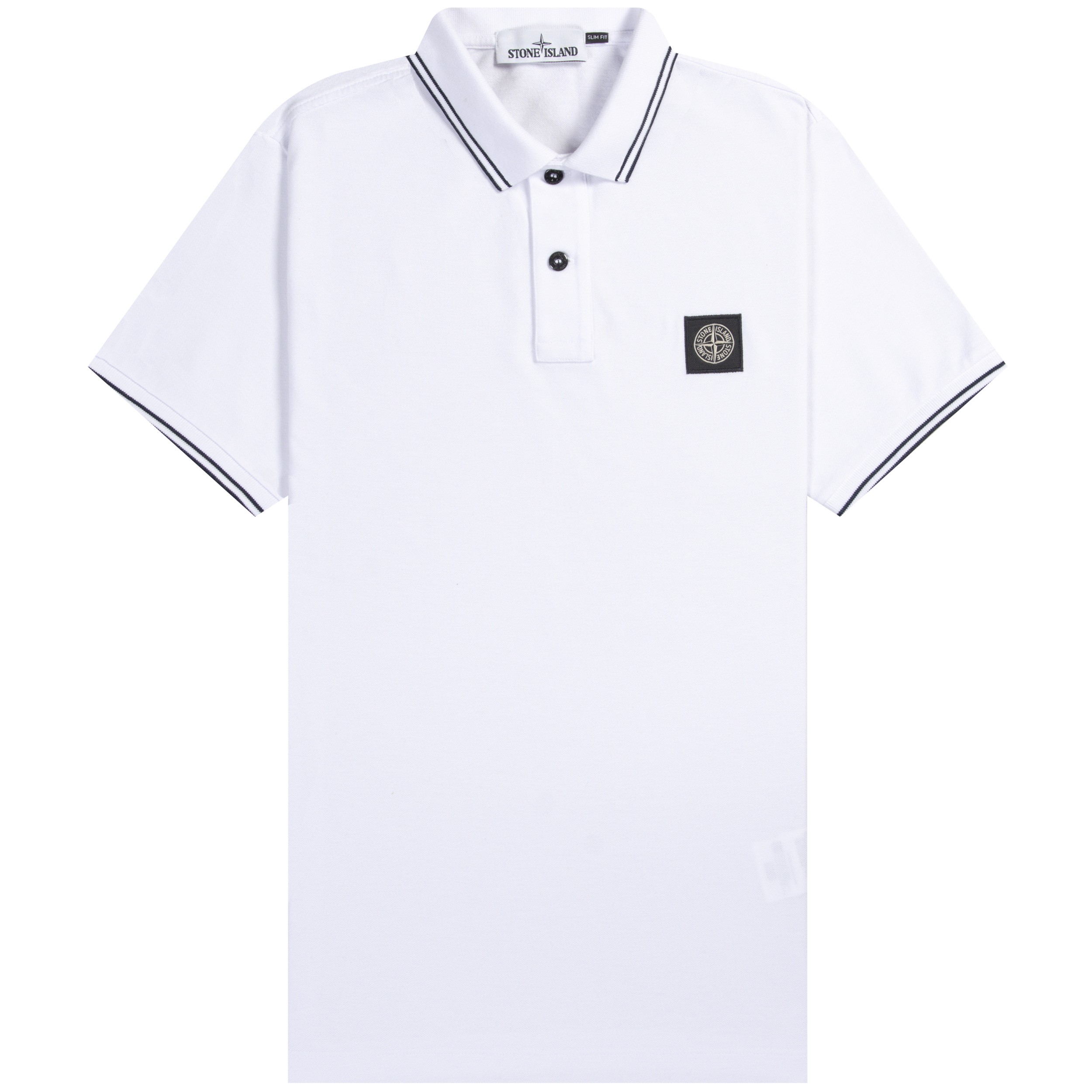 Søgemaskine markedsføring Generel Stewart ø Stone Island Patch Logo Short Sleeved Polo Shirt White