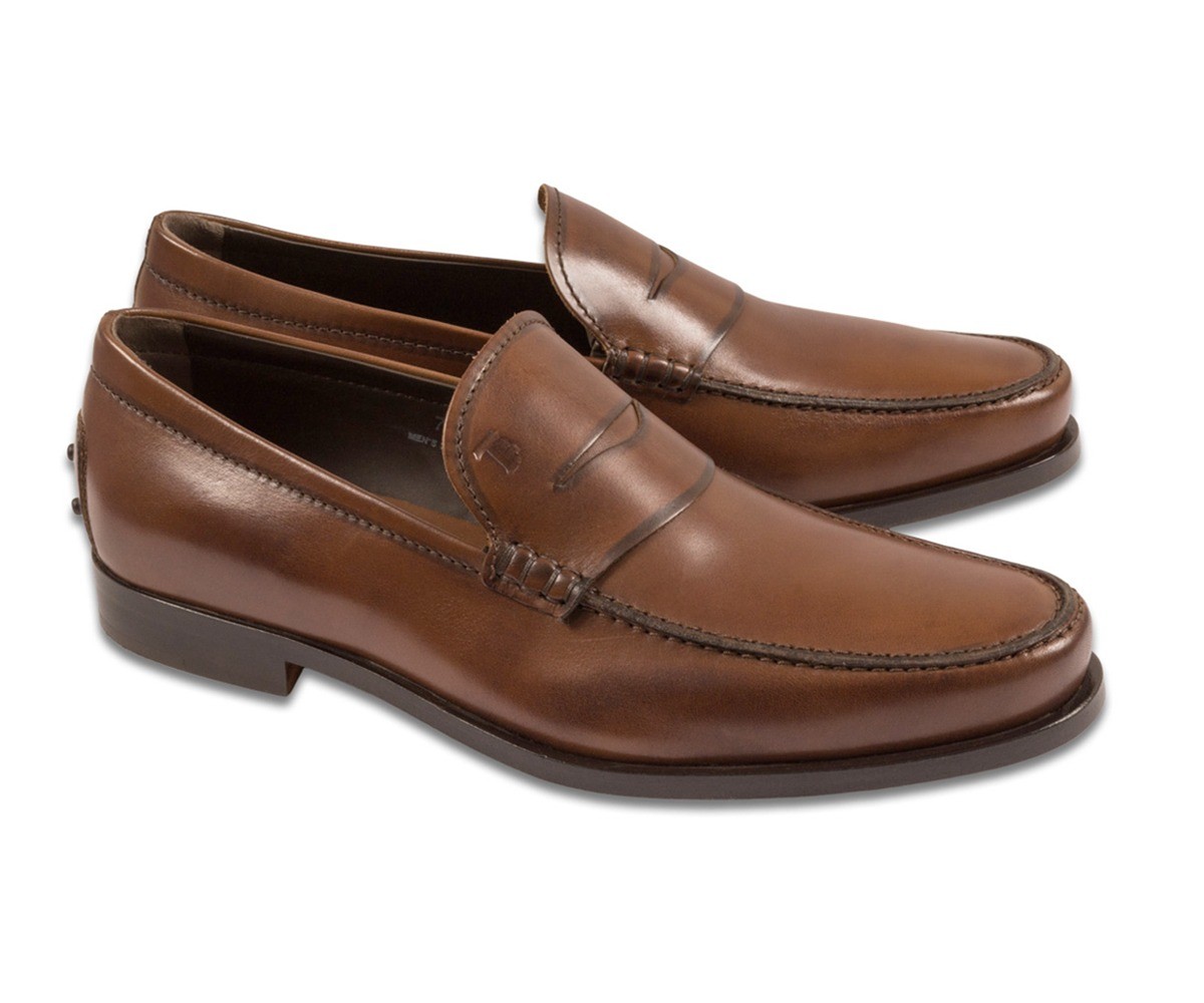 TODS LEATHER PENNY LOAFER LEATHER SOLE