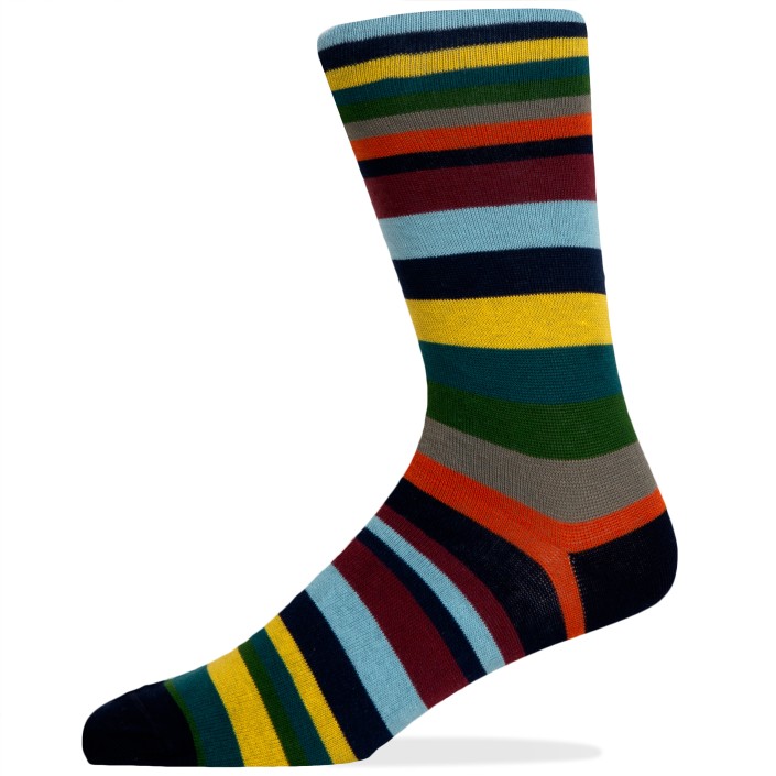 Paul Smith Wolfgang Striped Socks Navy/Multi