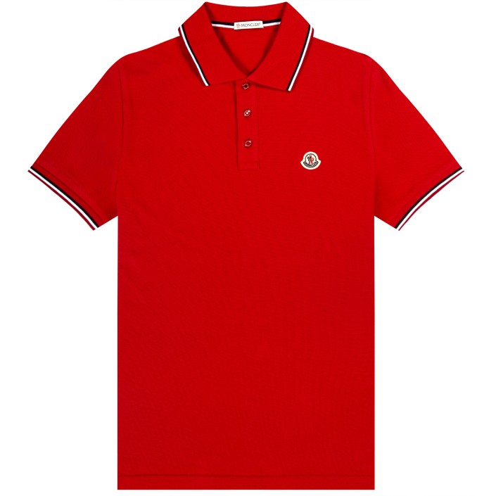 Moncler Classic Logo Polo Red