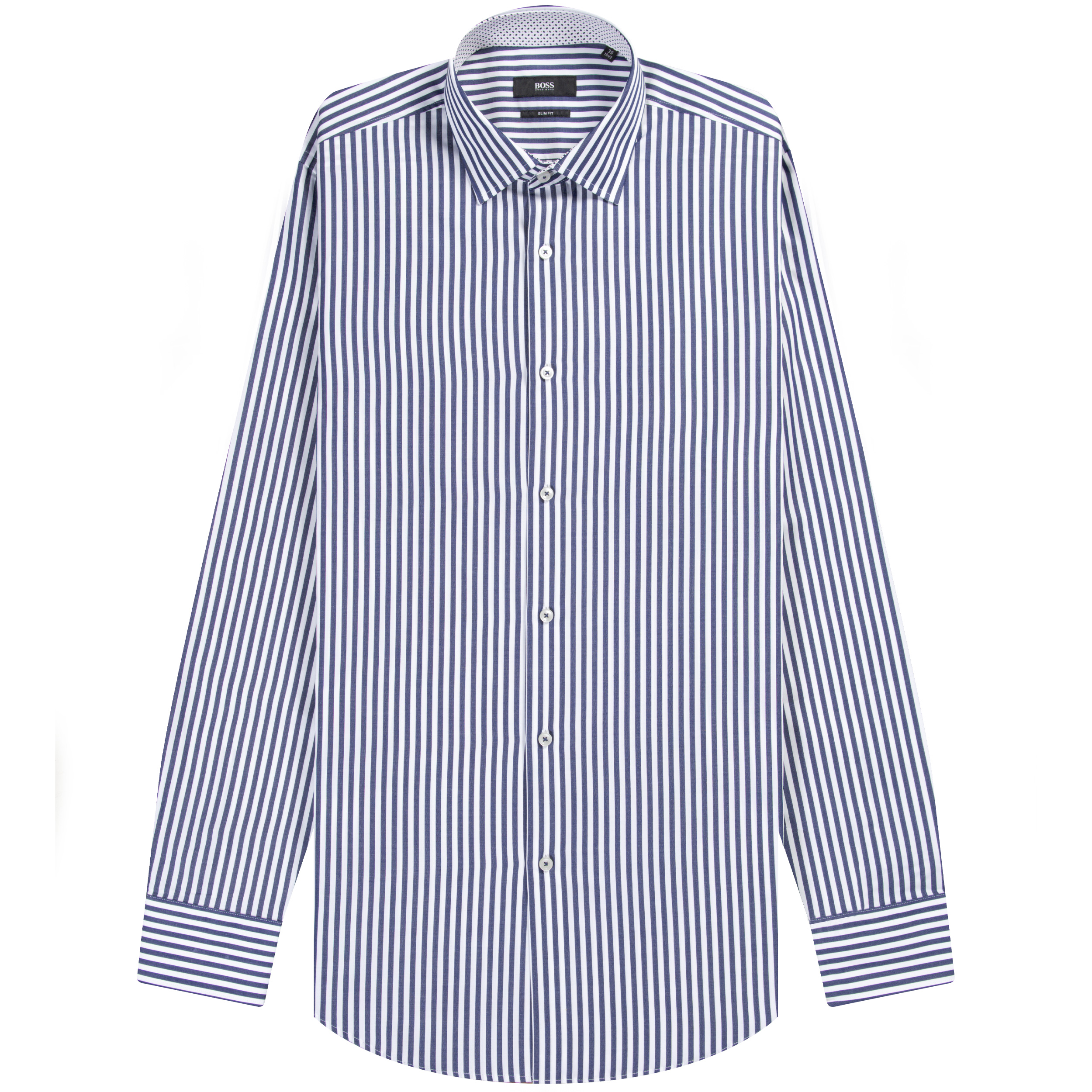 HUGO BOSS Joras Butcher Stripe Shirt navy/White