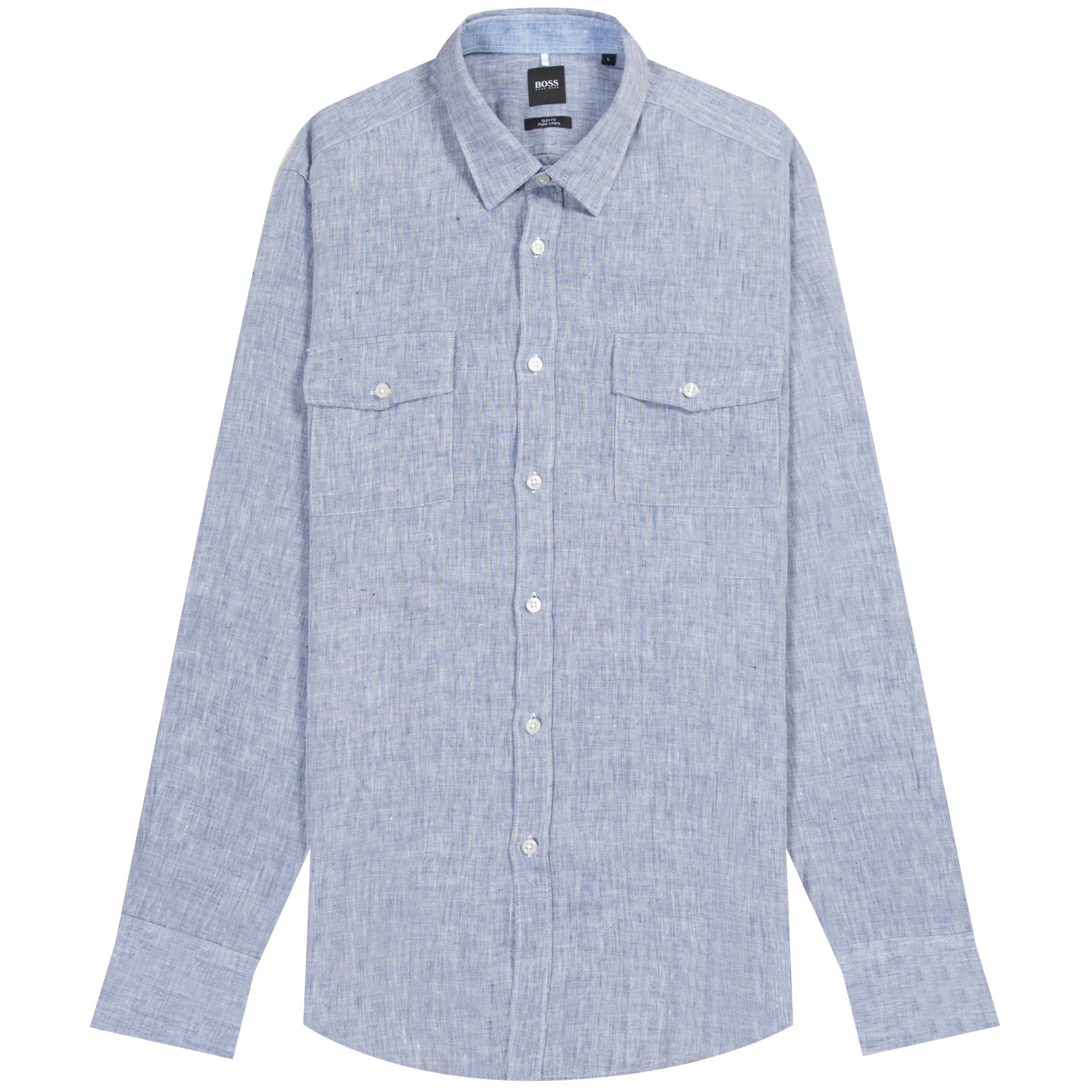 HUGO BOSS Ronni_53T Linen Shirt Blue