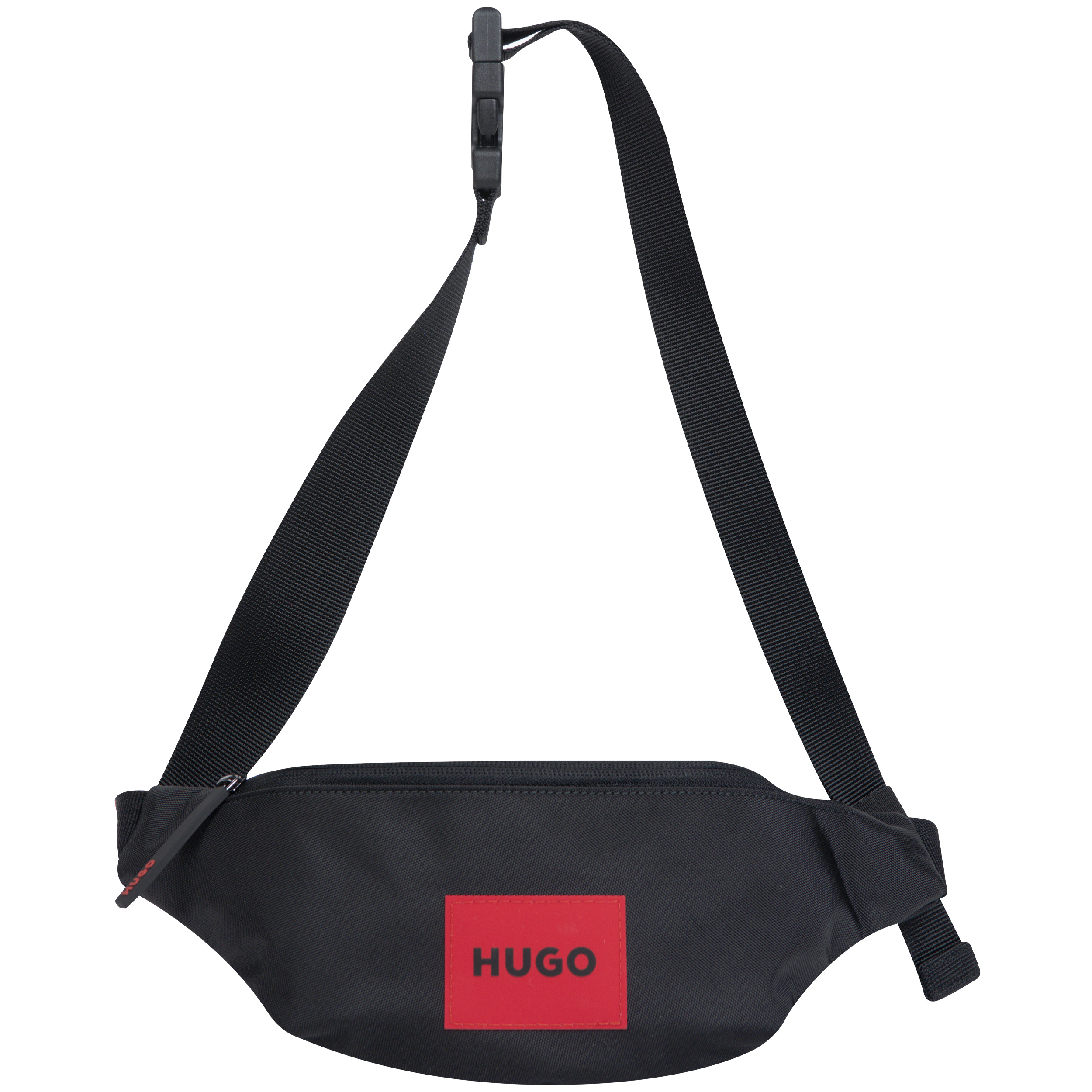 HUGO 'Eton Red' Label Bumbag Black