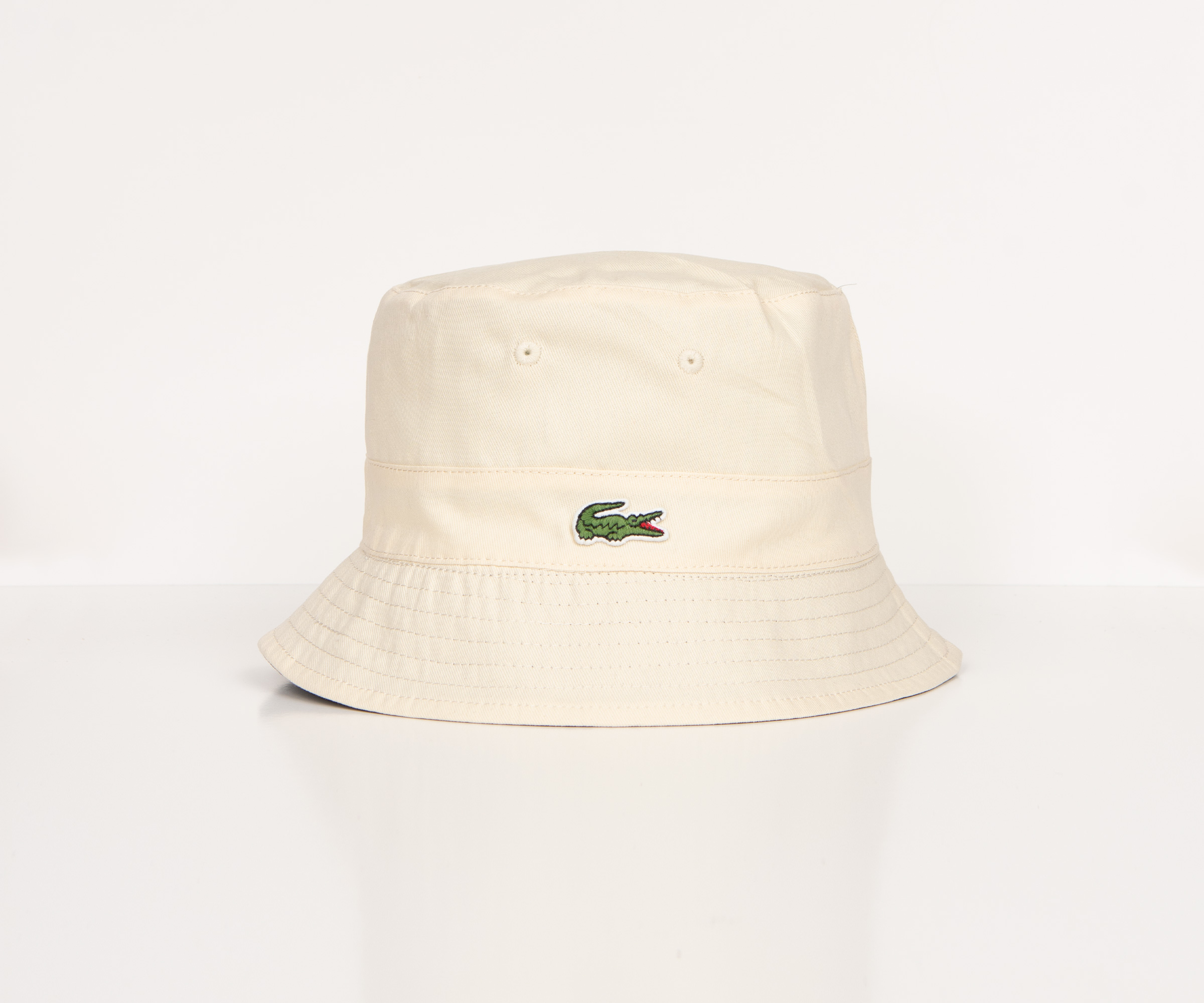 Lacoste 'Reversible' Bucket Hat Green / Ecru