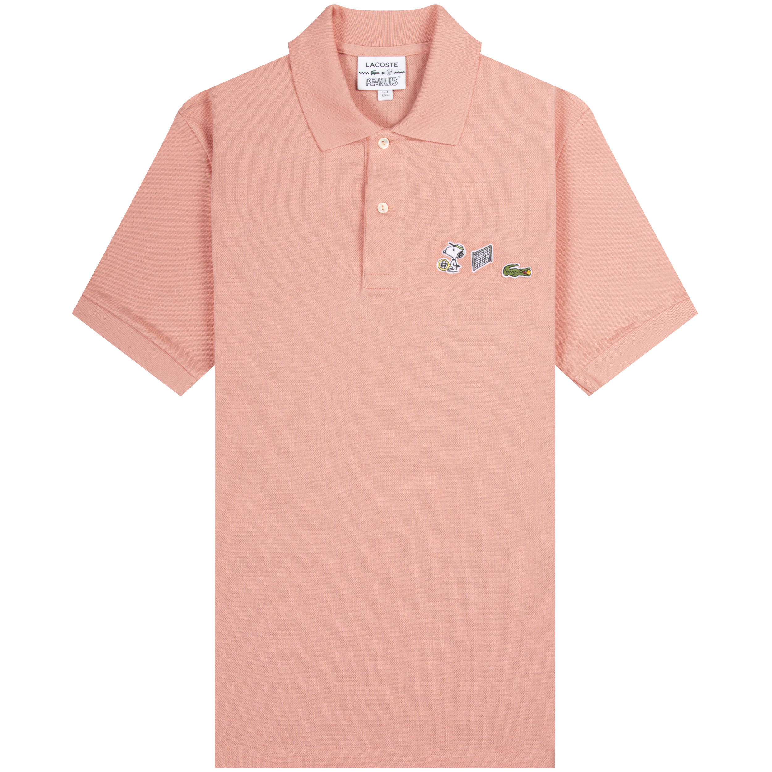 Lacoste X Peanuts ’Embroidered’ Snoopy VS Croc Tennis Match Logo Polo Rose