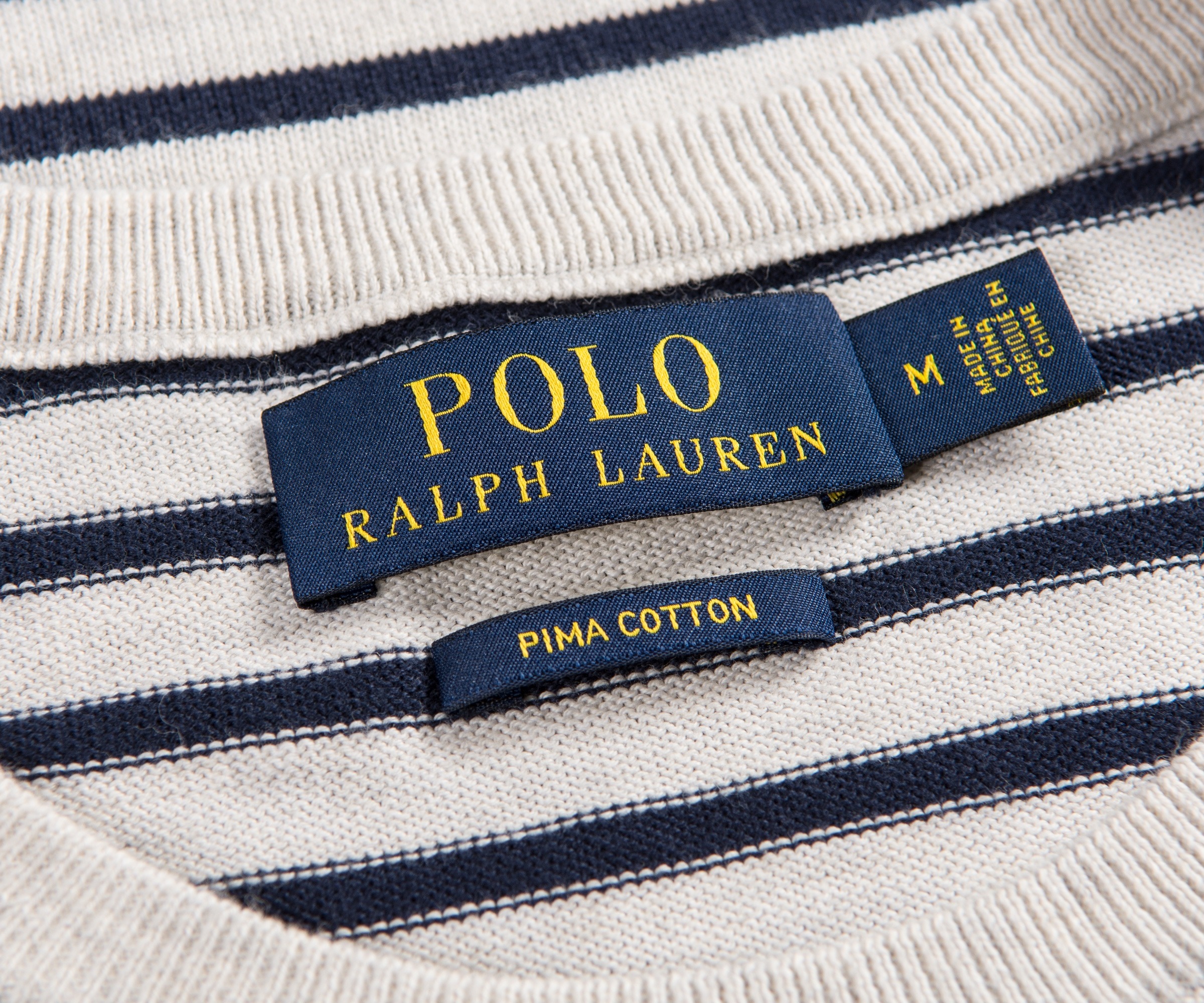 Polo Ralph Lauren Lightweight Crew Neck Knit Cream/Navy