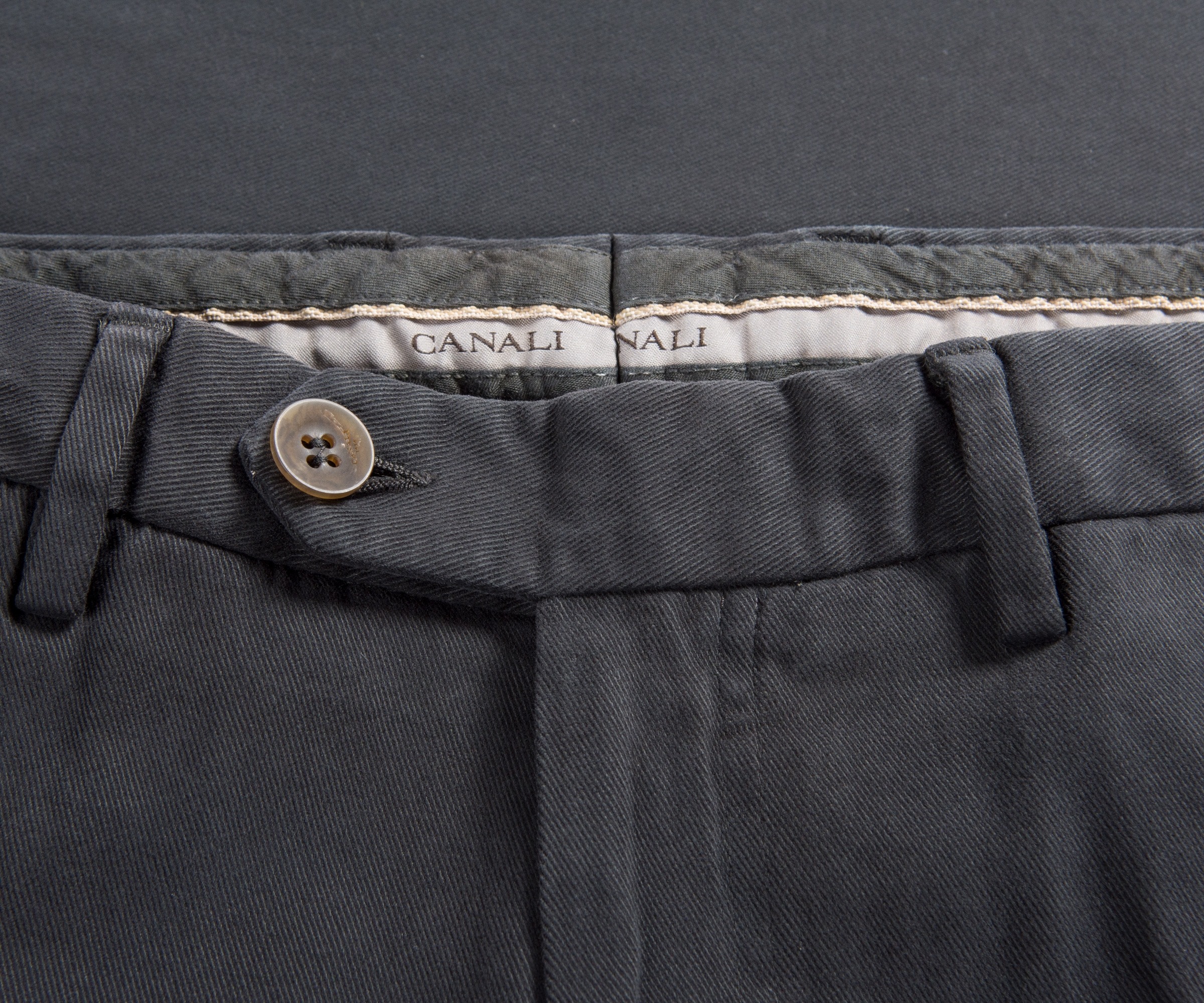 Canali Luxury Chinos Charcoal