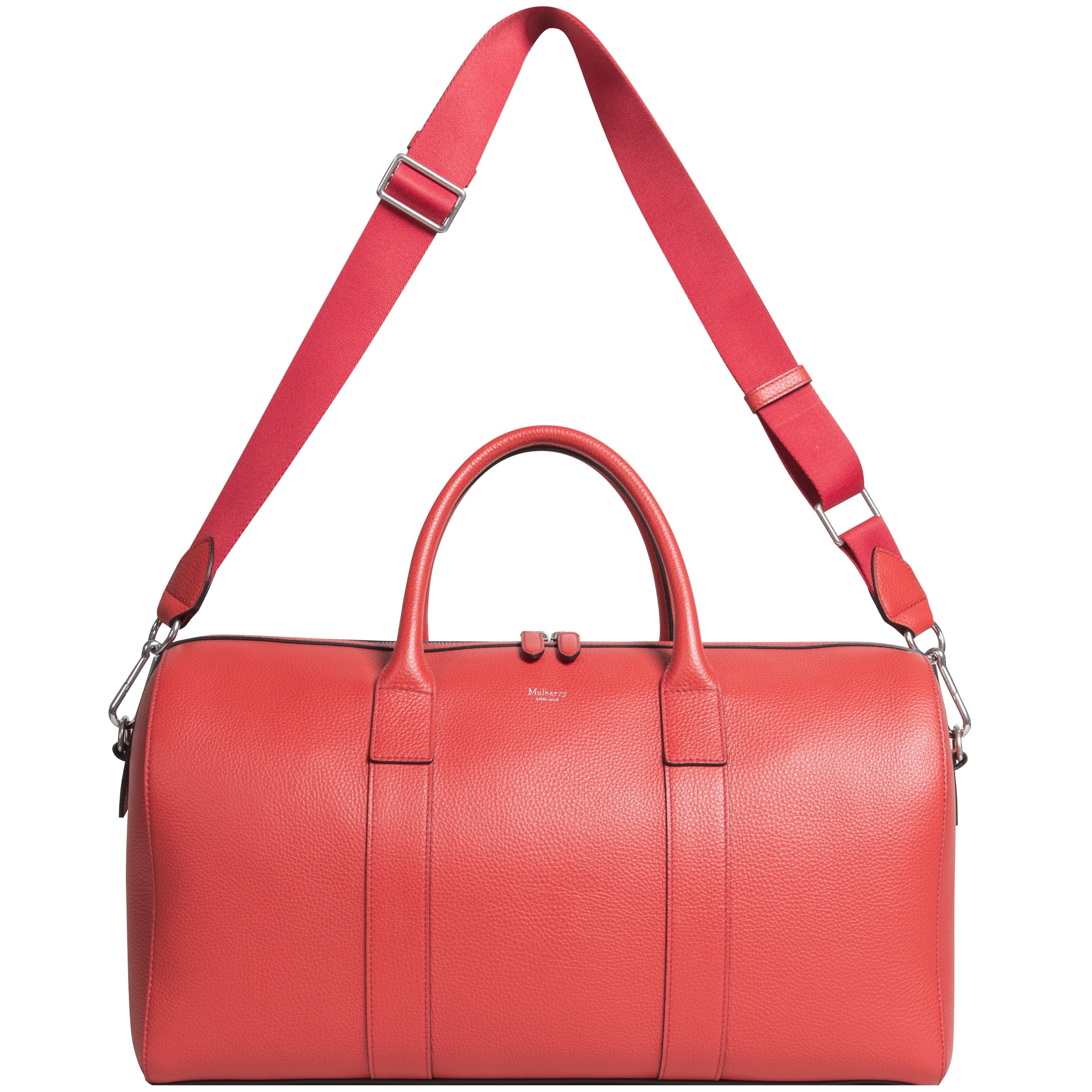 Mulberry Mulberry 'Reston' Small Holdall Hibiscus Red
