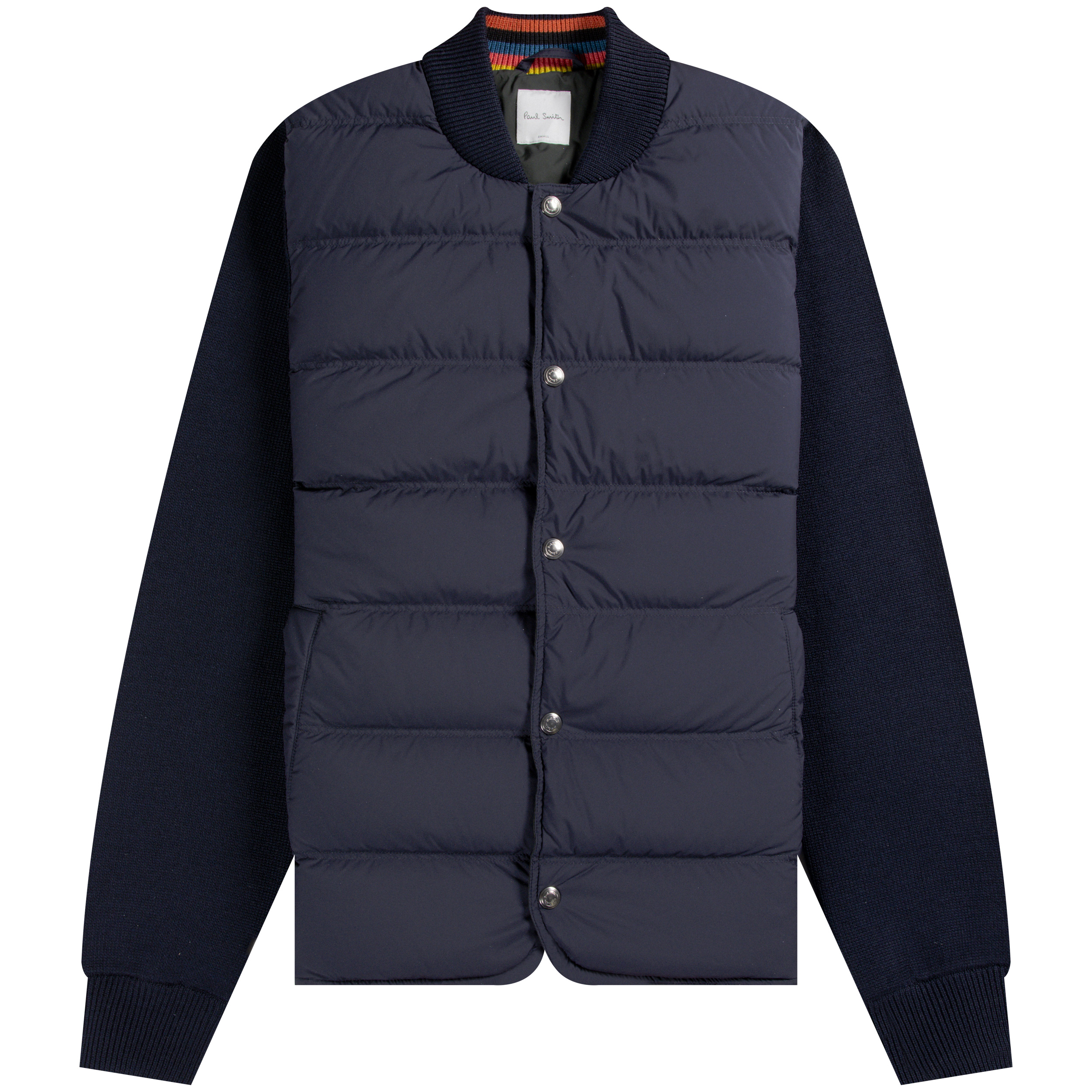 Paul Smith 'Down Knitted Sleeve' Bomber Navy