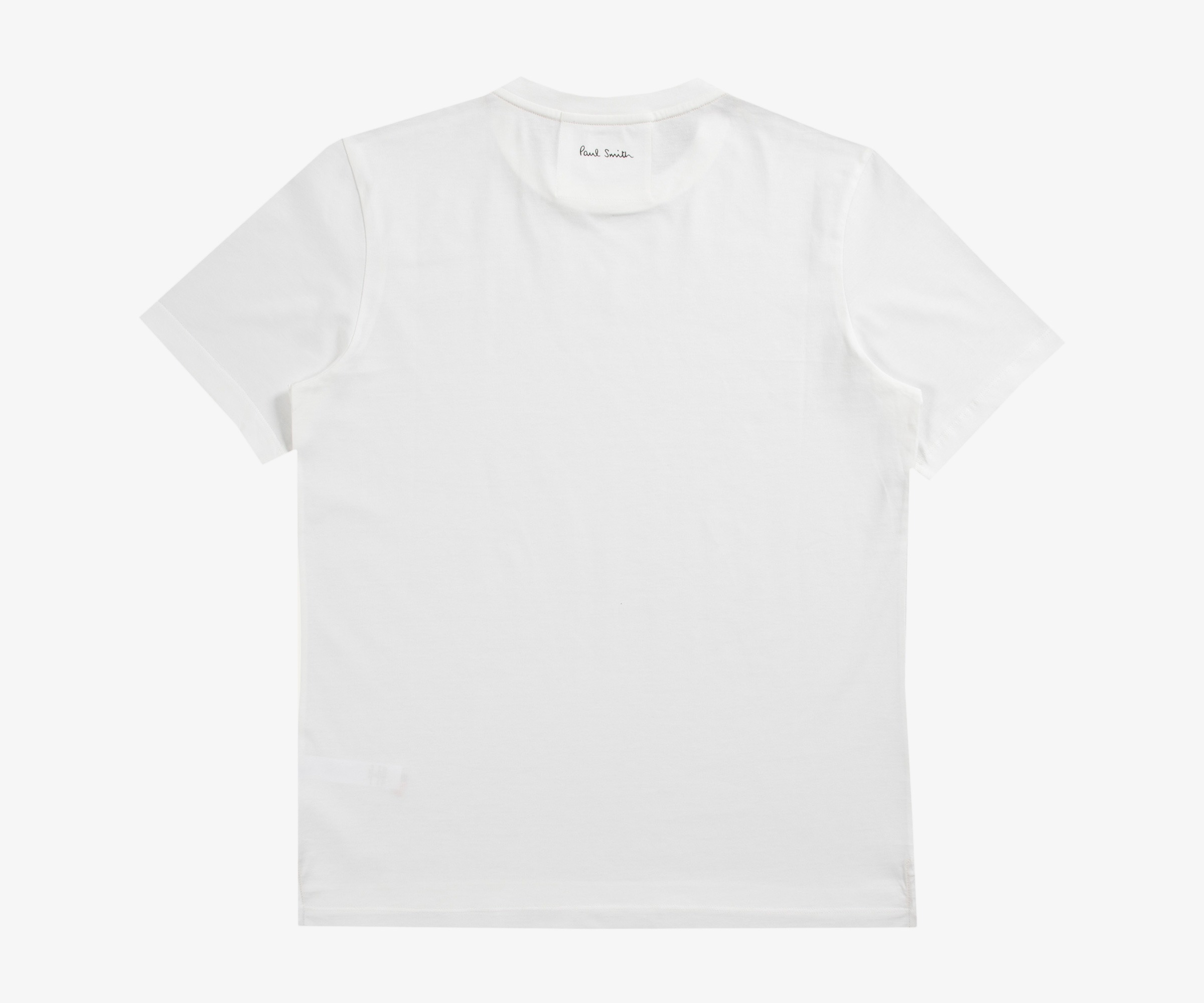 Paul Smith Crew Neck Slim Fit Plain T-Shirt With Strawberry Logo Off White