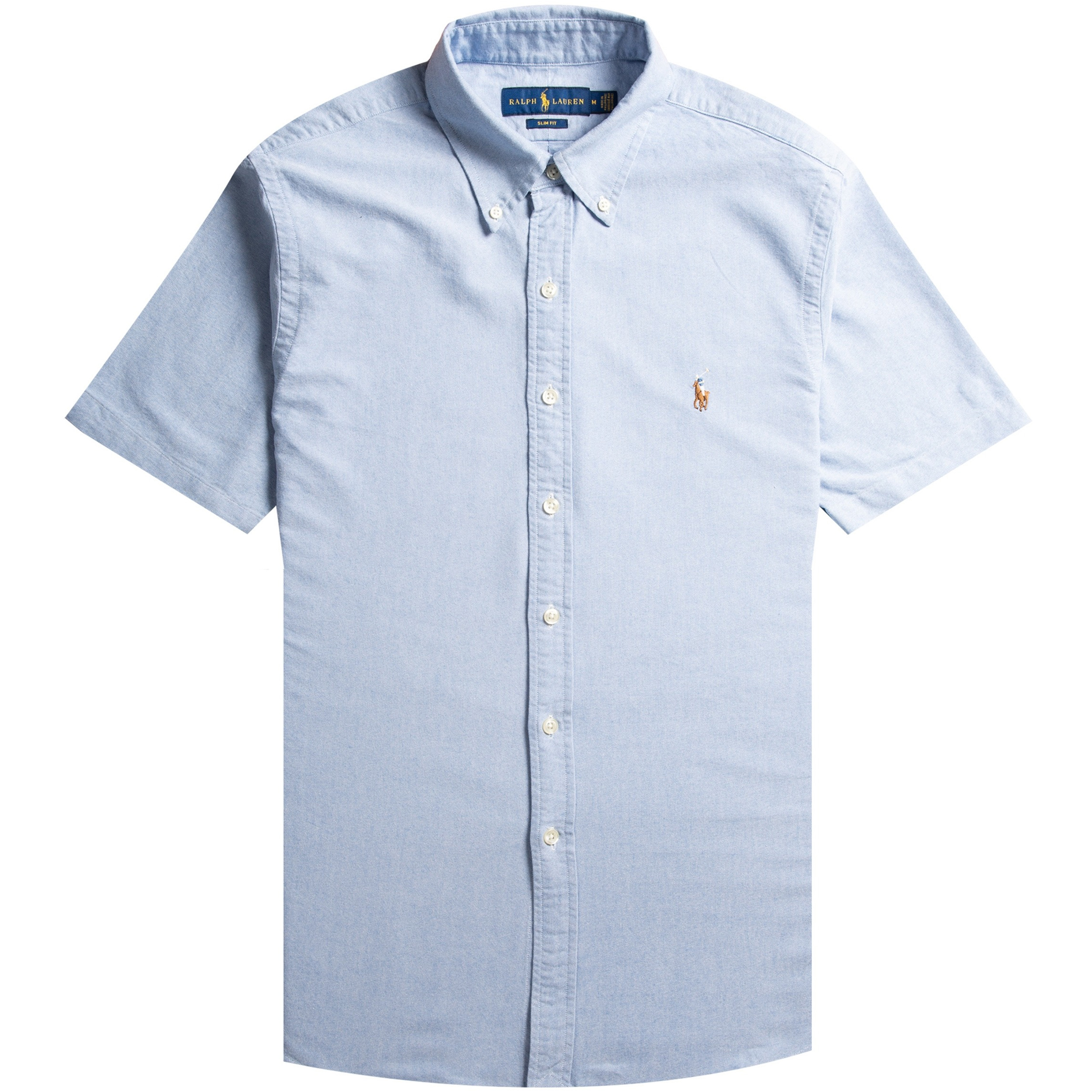Polo Ralph Lauren Ralph Lauren Slim Fit Short Sleeved Oxford Shirt Blue