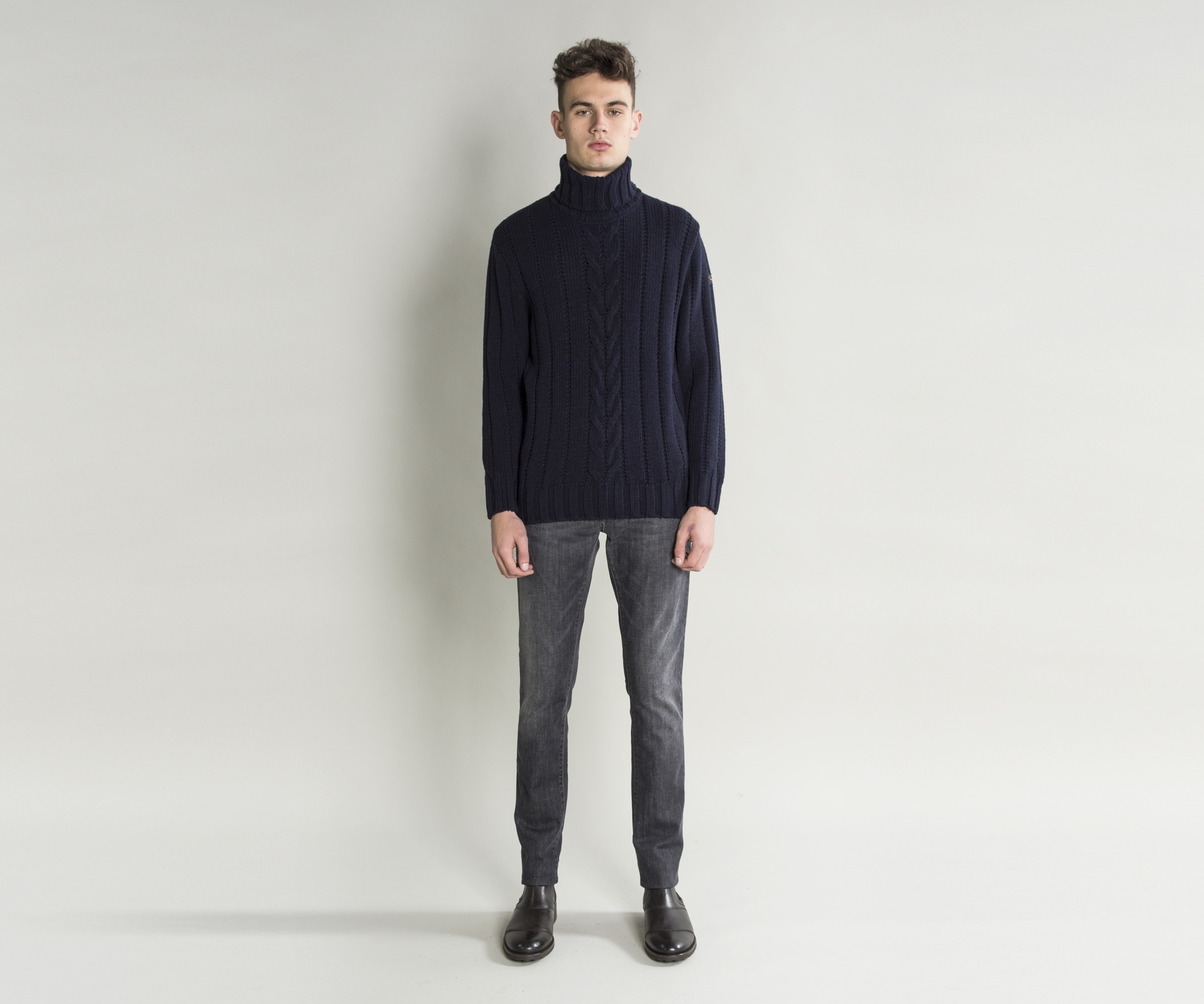 Paul & Shark 'Fisherman Collection' Chunky Roll Neck Knit Navy