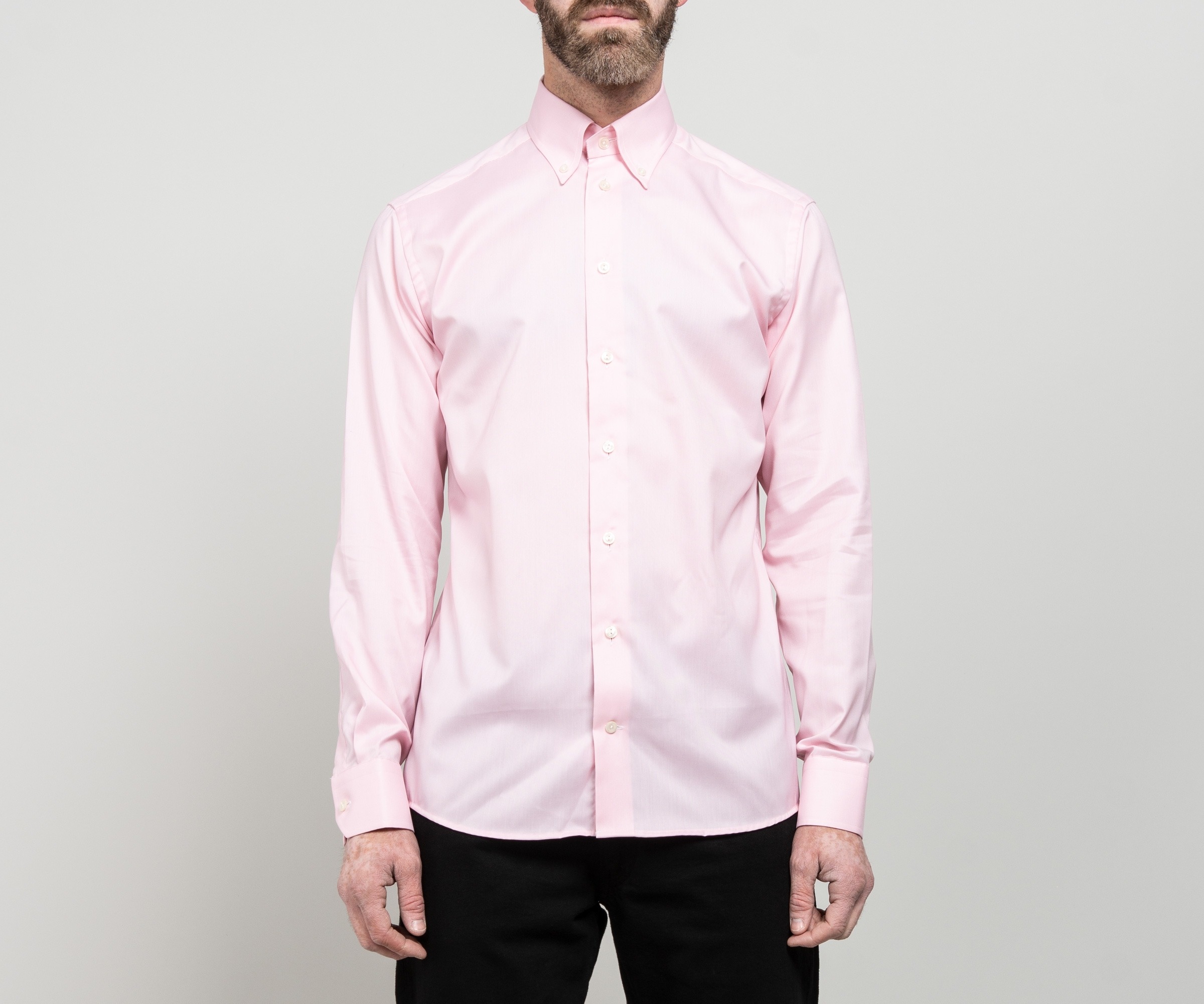 Eton Slim Fit Button Down Collar Shirt Pink