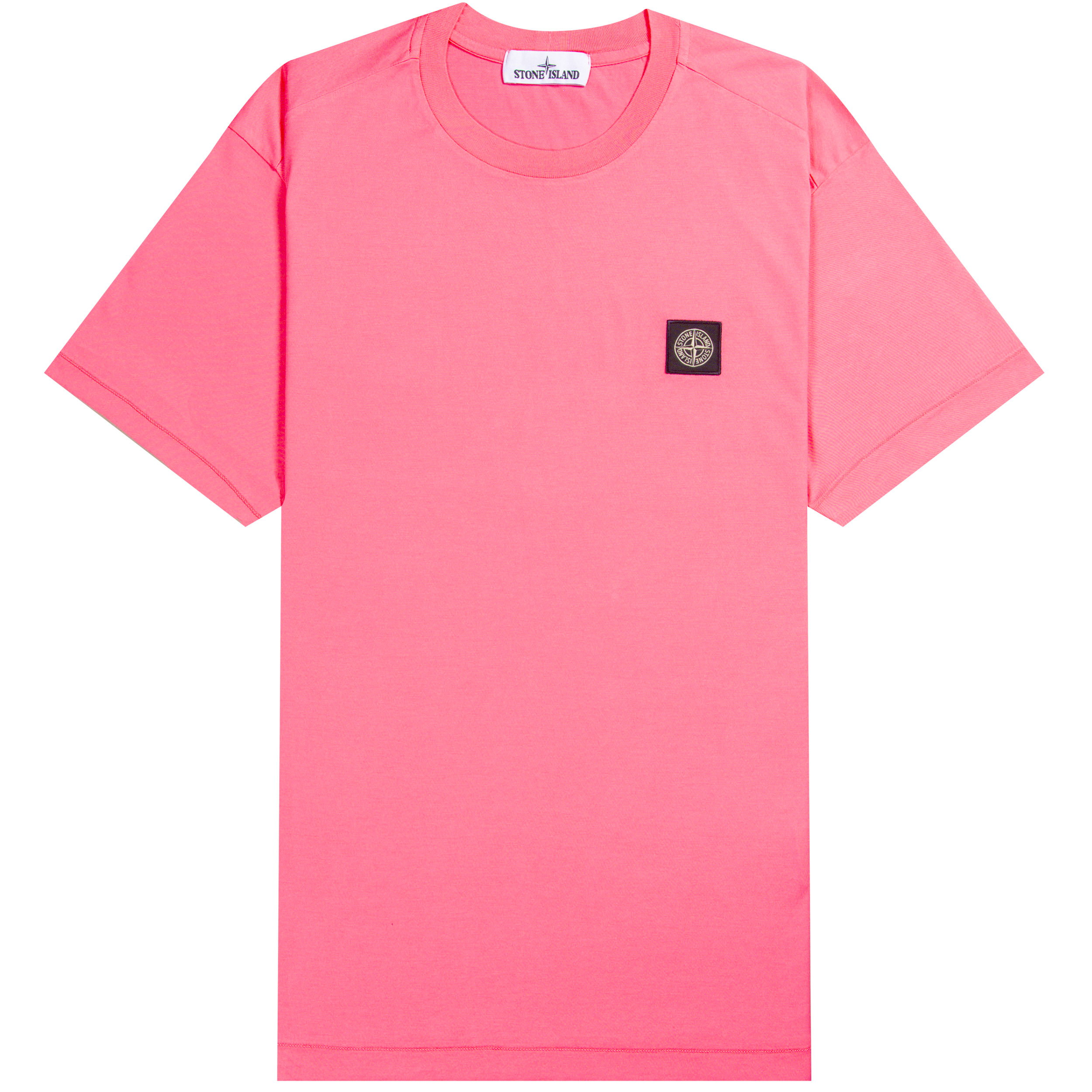 Stone Island Small Patch Logo T-Shirt Neon Pink