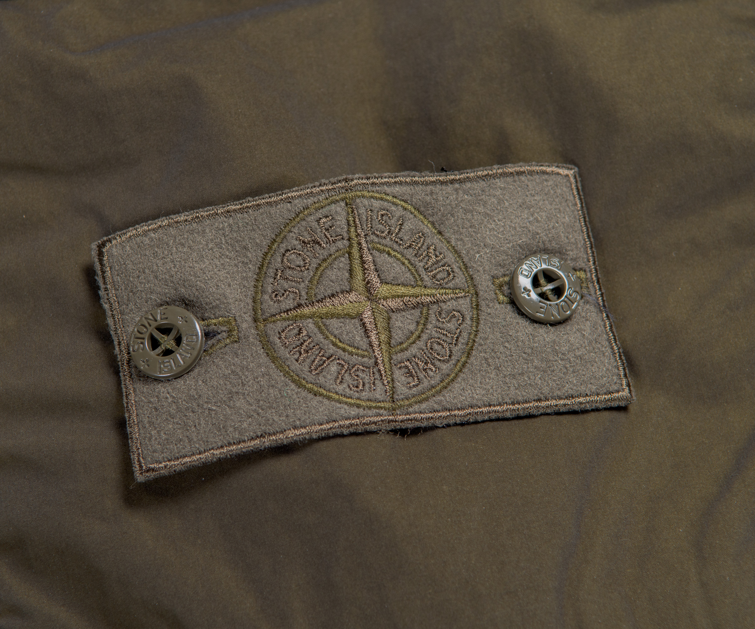 Stone Island 'Ghost' Stretch Textured Cotton Trousers Olive