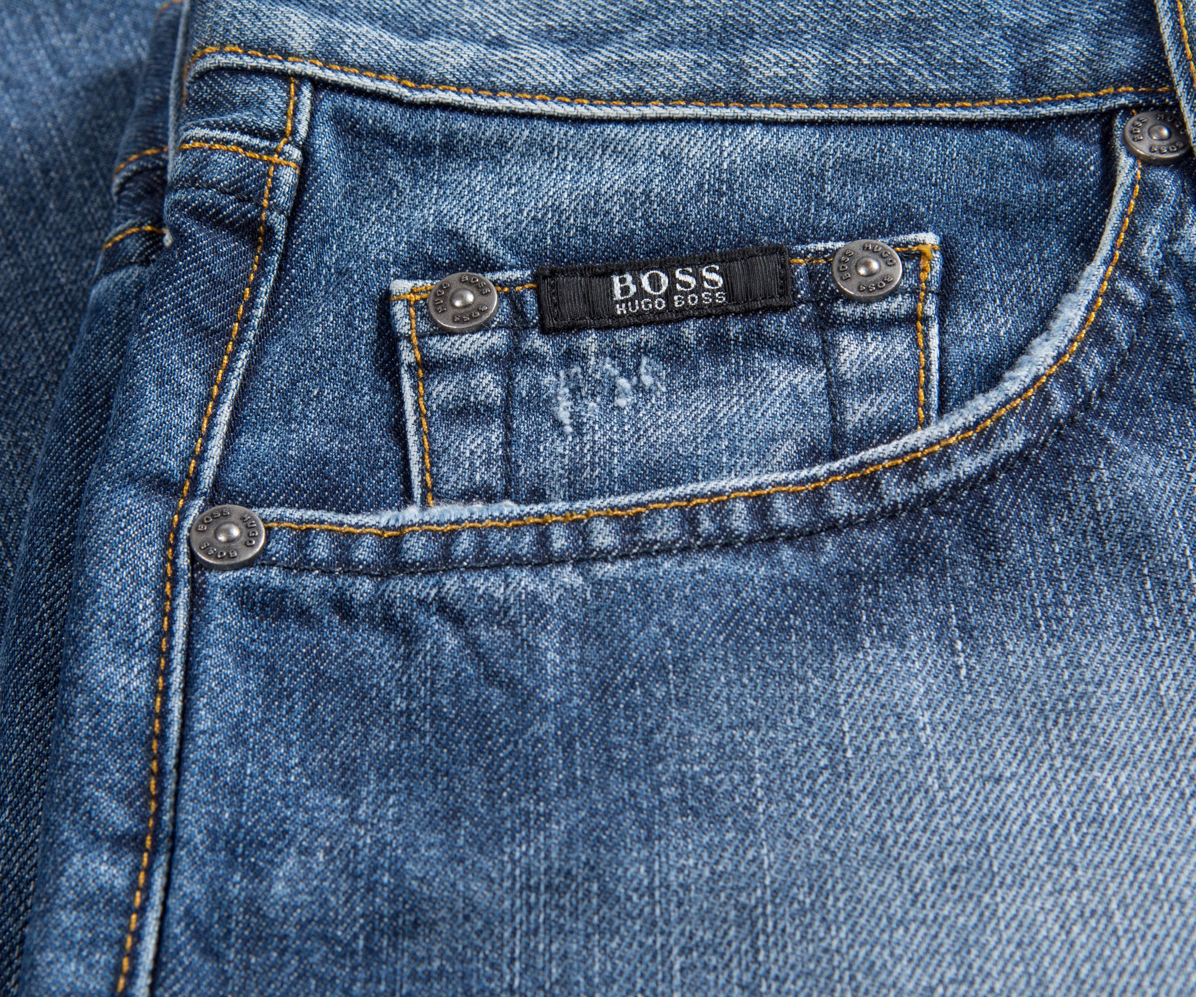 Hugo Boss 'Texas' Easy Fit Stonewashed Jeans Blue